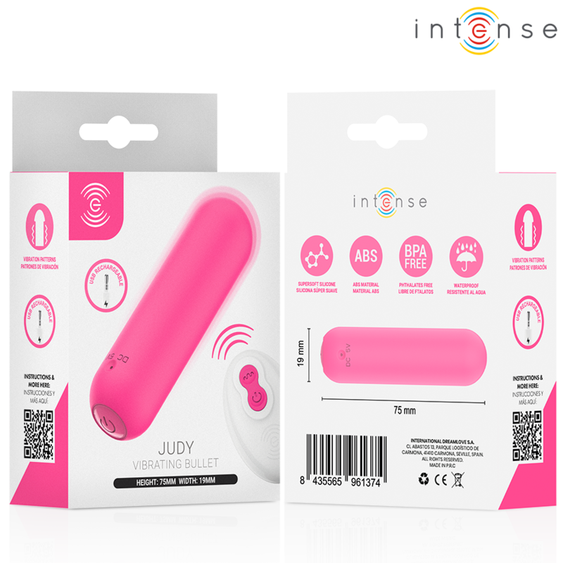 INTENSE - JUDY VIBRATORE RICARICABILE A FORMA DI BULBO CON TELECOMANDO ROSA
