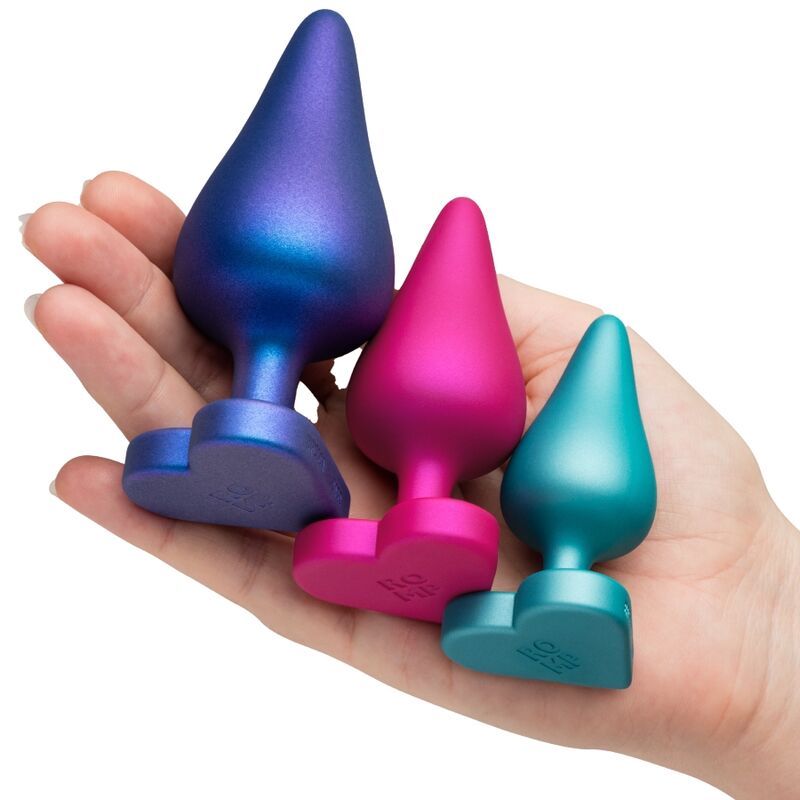 KIT ALLENAMENTO ANALE, SILICONE MEDICALE, BASE A FORMA DI CUORE