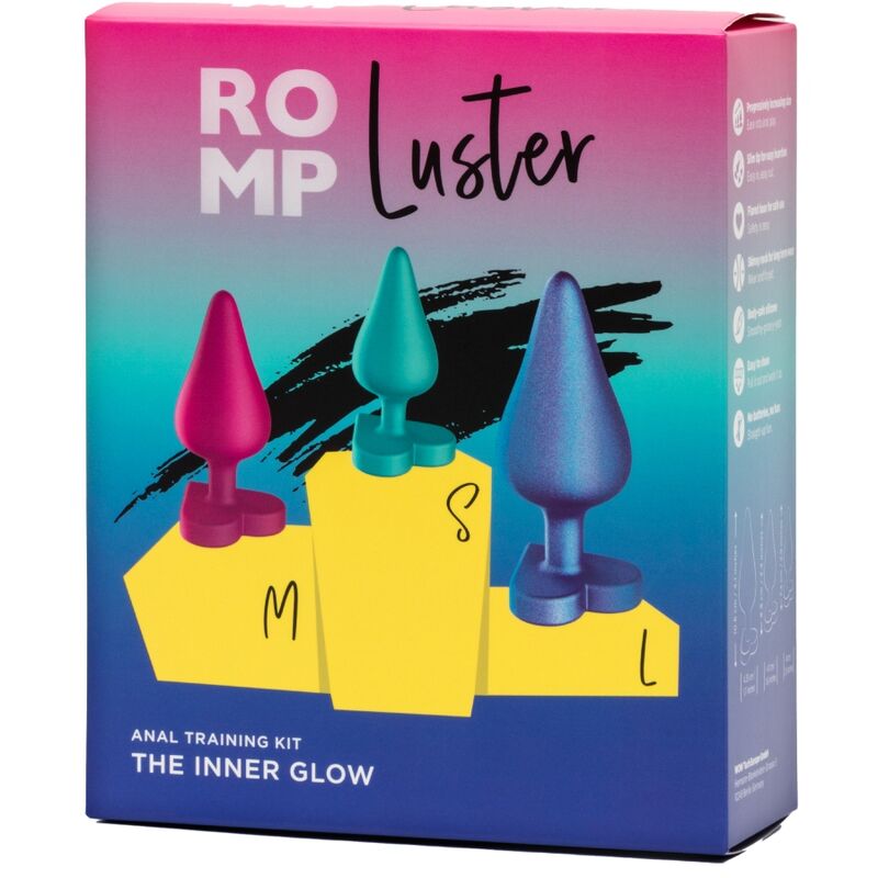 KIT ALLENAMENTO ANALE, SILICONE MEDICALE, BASE A FORMA DI CUORE