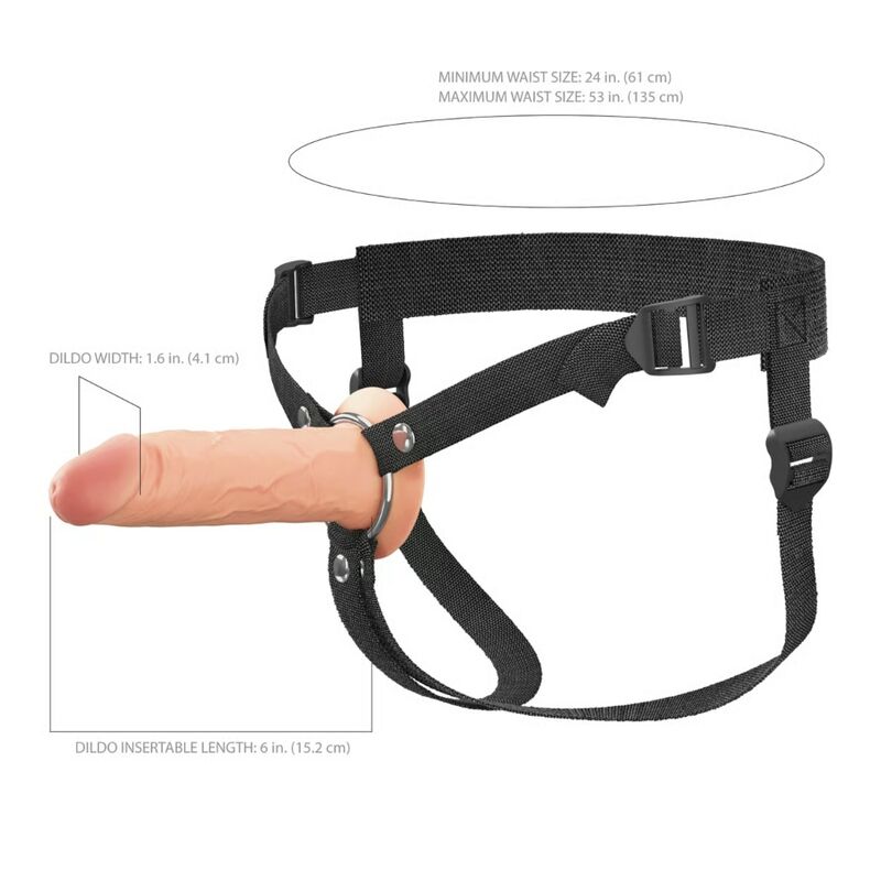 STRAP-ON IN SILICONE CAVO, DOPPIA DENSITÀ, 15,2 CM