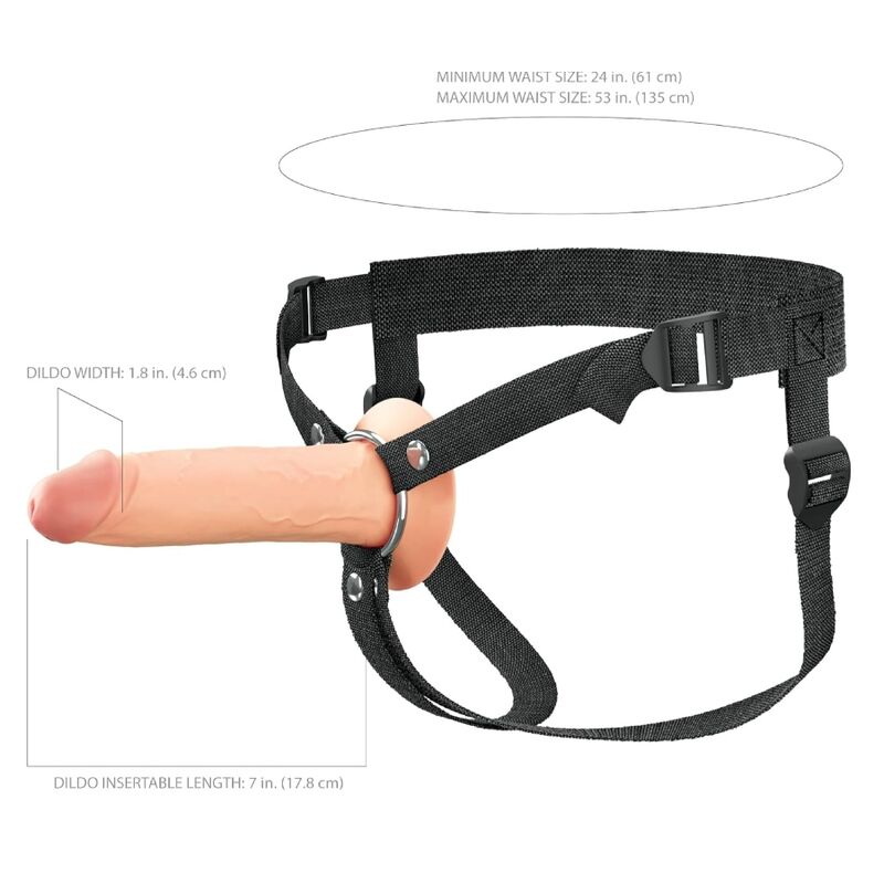 FANTASY X-TENSIONS ELITE - STRAP-ON IN SILICONE CAVO DA 17,8 CM