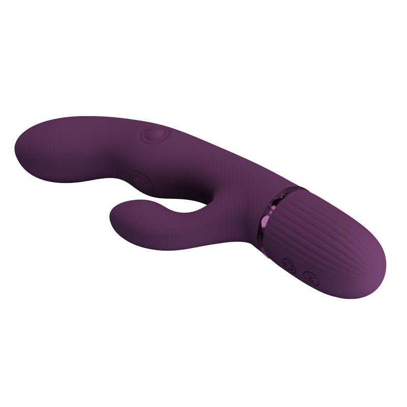 VIBRATORE RABBIT RICARICABILE, DOPPIA STIMOLAZIONE, 5+5 FUNZIONI