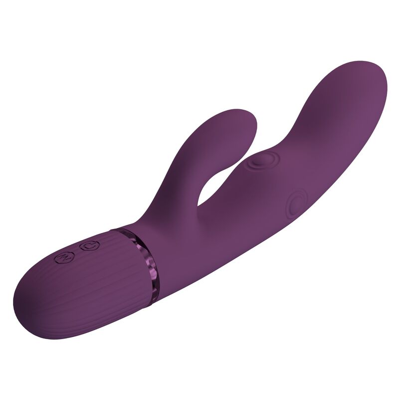 VIBRATORE RABBIT RICARICABILE, DOPPIA STIMOLAZIONE, 5+5 FUNZIONI