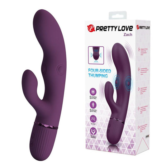 PRETTY LOVE - ZACH VIBRATORE A CONIGLIO RICARICABILE CON 5+5 FUNZIONI