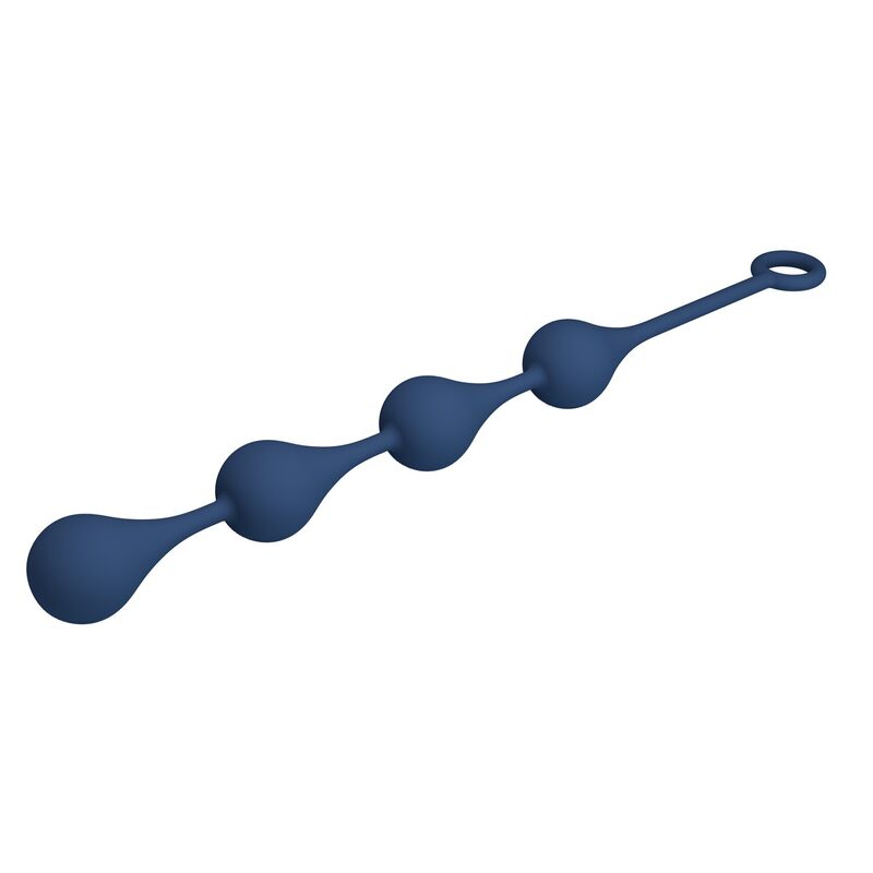 MR PLAY - PERLE ANALI IN SILICONE BLU TAGLIA L 42,6 CM
