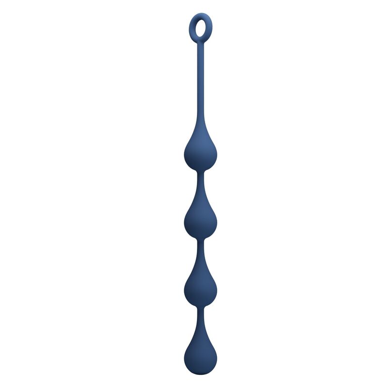 MR PLAY - PERLE ANALI IN SILICONE BLU TAGLIA L 42,6 CM
