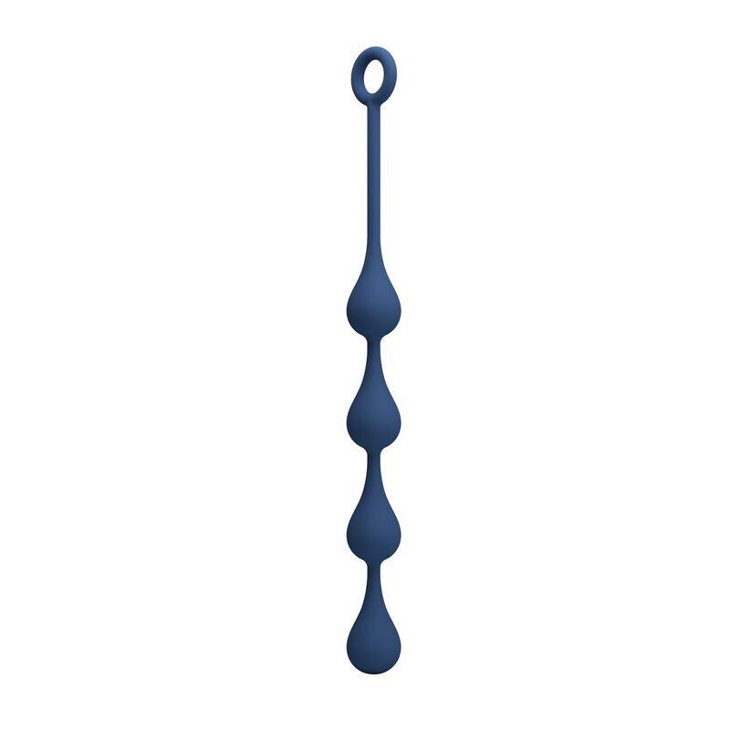 MR PLAY - PERLE ANALI IN SILICONE BLU TAGLIA M 33 CM
