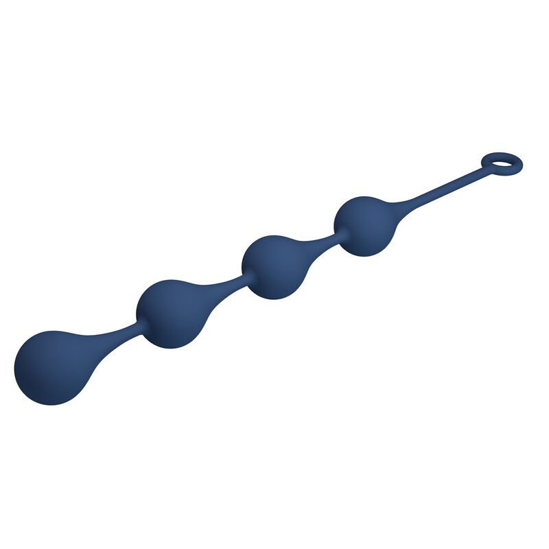 MR PLAY - PERLE ANALI IN SILICONE BLU TAGLIA XL 52,5 CM