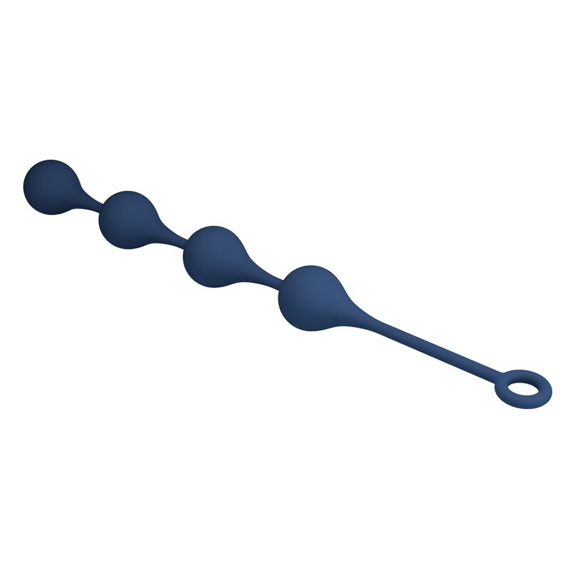 MR PLAY - PERLE ANALI IN SILICONE BLU TAGLIA XL 52,5 CM
