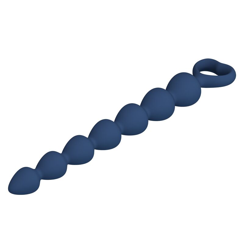 MR PLAY - PERLE ANALALI IN SILICONE BLU E PLUG ANAL 26,7 CM