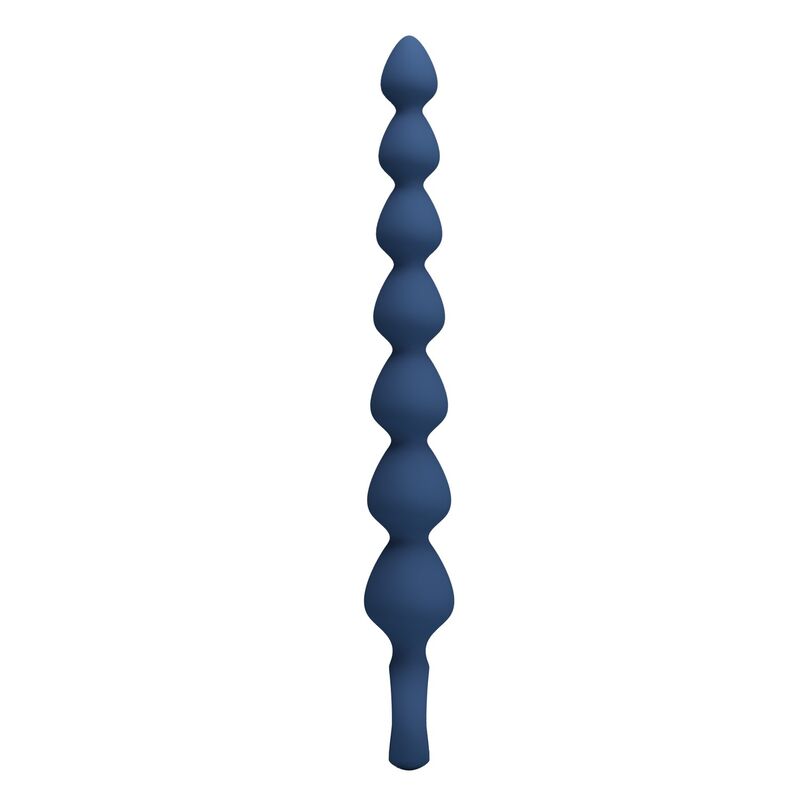 MR PLAY - PERLE ANALALI IN SILICONE BLU E PLUG ANAL 26,7 CM