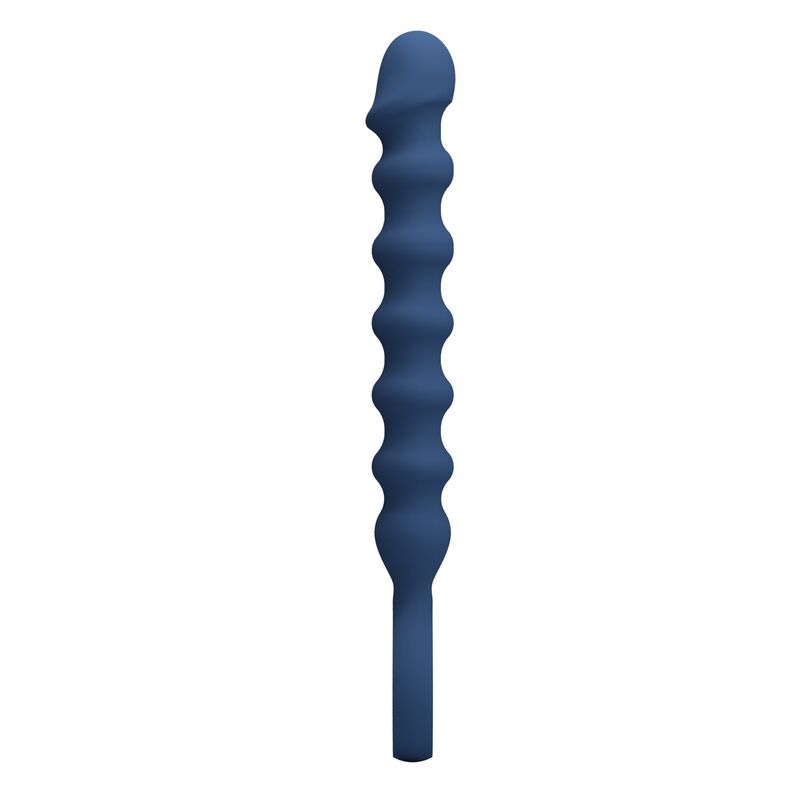 MR PLAY - PERLE ANAL IN SILICONE BLU E PLUG ANAL -Ø- 3,4 CM - 28,5 CM