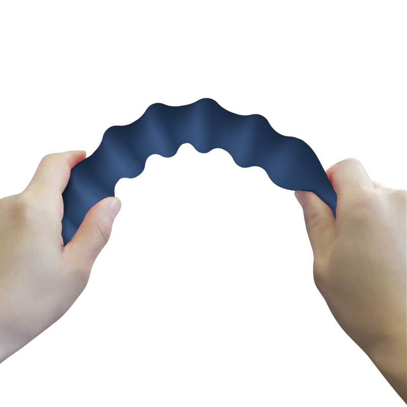 MR PLAY - PERLE ANAL IN SILICONE BLU E PLUG ANAL -Ø- 3,4 CM - 28,5 CM