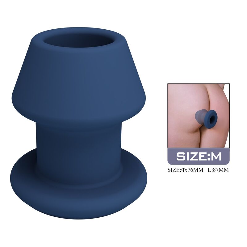 MR PLAY - JACK BLUE PLUG ANALE CAVO IN SILICONE TAGLIA M