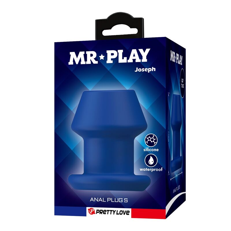 MR PLAY - JACK BLUE PLUG ANALE CAVO IN SILICONE TAGLIA S