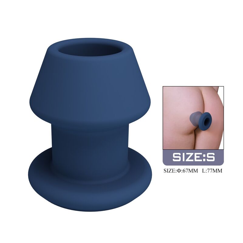 MR PLAY - JACK BLUE PLUG ANALE CAVO IN SILICONE TAGLIA S