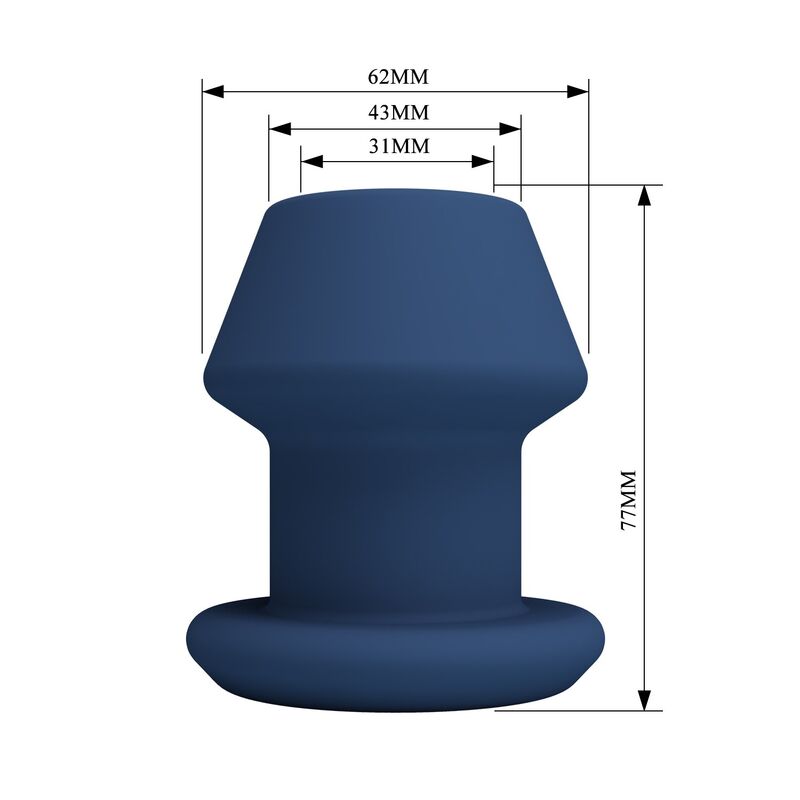 MR PLAY - JACK BLUE PLUG ANALE CAVO IN SILICONE TAGLIA S