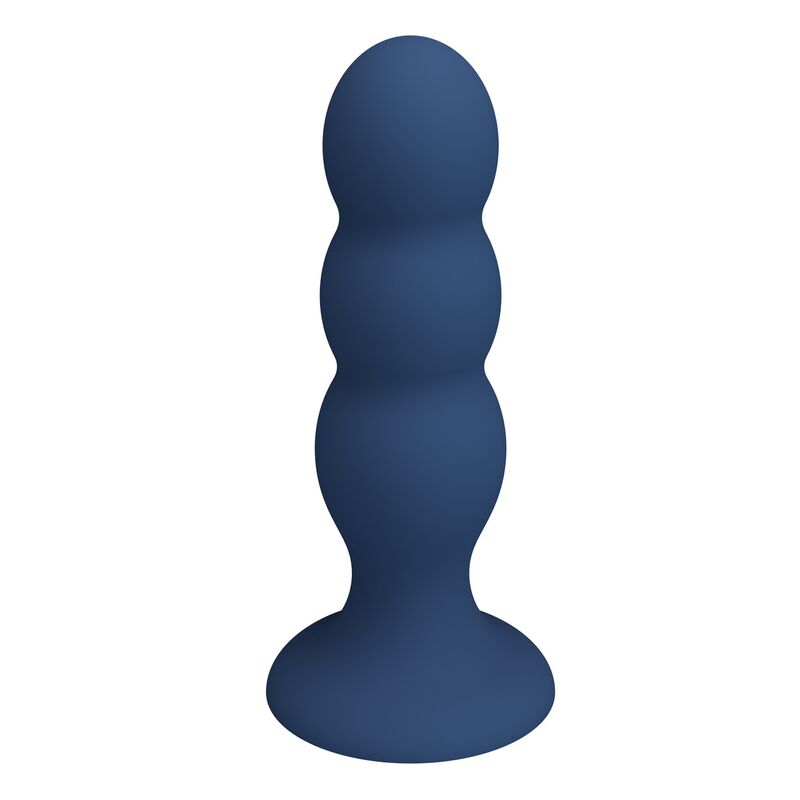 MR PLAY - PLUG ANALE CON SFERE METALLICHE E VENTOSA BLU
