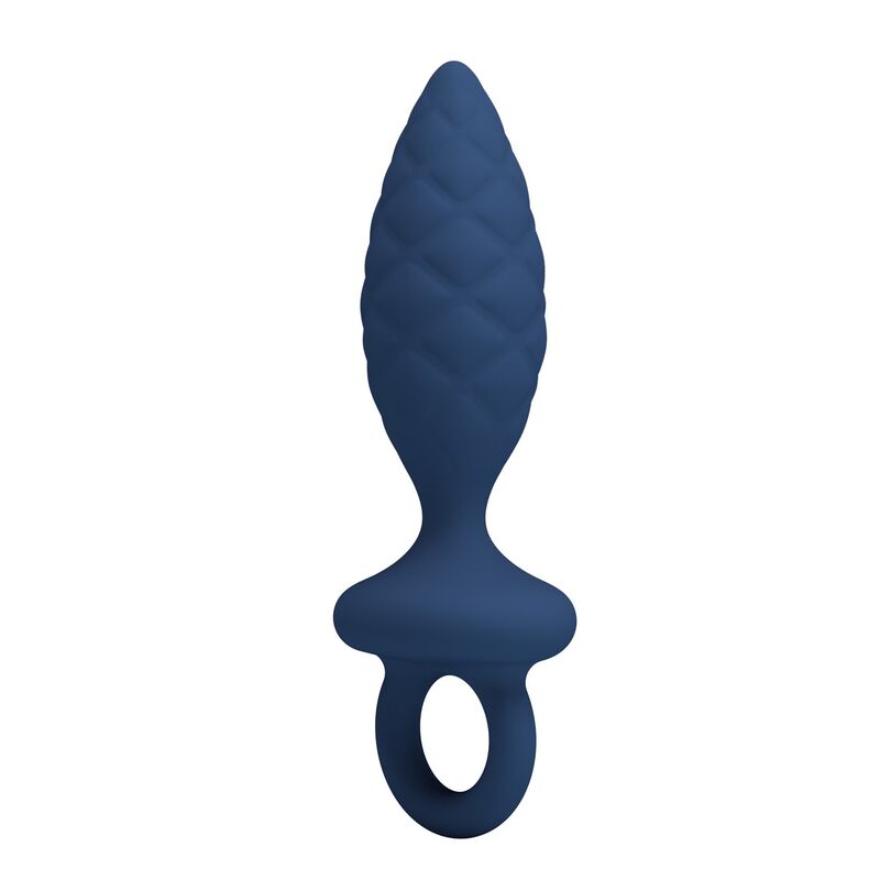 MR PLAY - PLUG ANALE TESTURIZZATO CON ANELLO BLU L