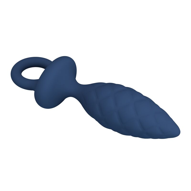 MR PLAY - PLUG ANALE TESTURIZZATO CON ANELLO BLU S