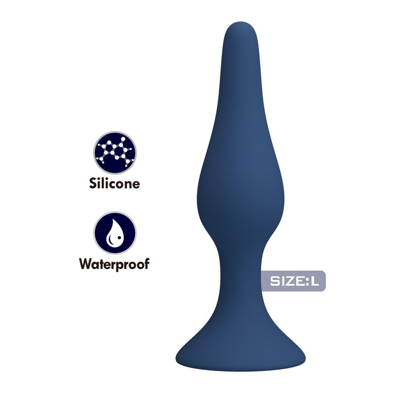 MR PLAY - PLUG ANALE SLIM IN SILICONE BLU L