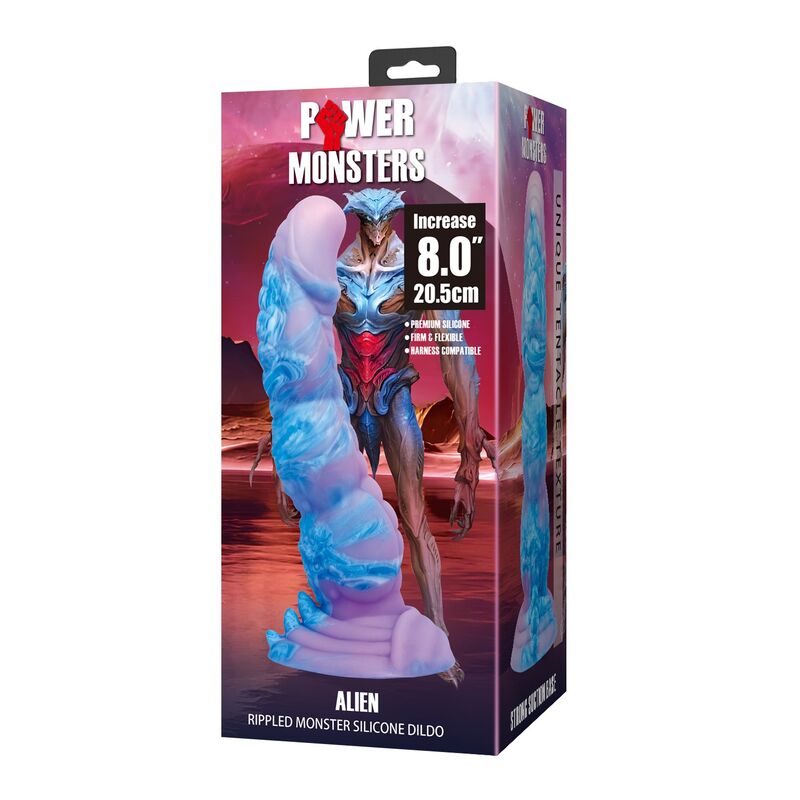 POWER MONSTERS - DILDO IN SILICONE ALIEN FANTASY 20,5 CM Ø 4,8 CM