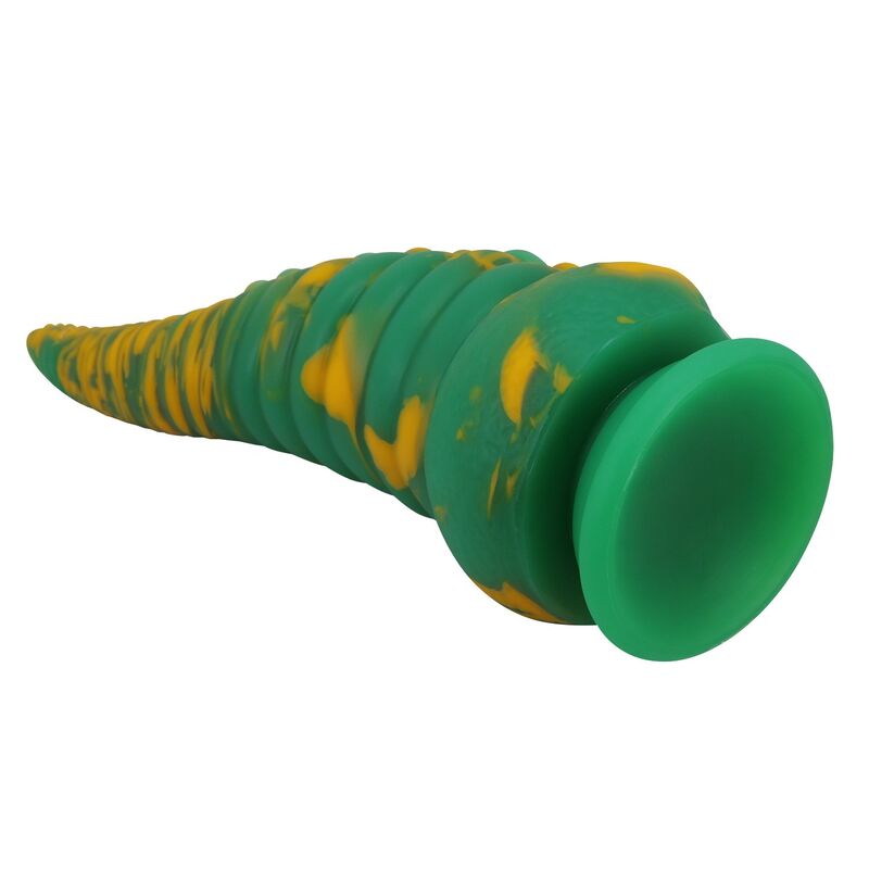 DILDO FANTASY BICOLORE, SILICONE PREMIUM, BASE A VENTOSA