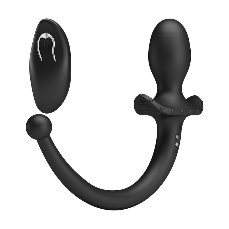 MR PLAY - VIBRATORE ANALE E PERINEO CON TELECOMANDO WIRELESS, NERO