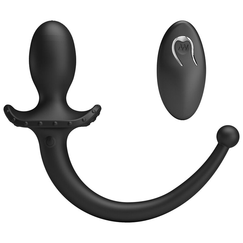 MR PLAY - VIBRATORE ANALE E PERINEO CON TELECOMANDO WIRELESS, NERO