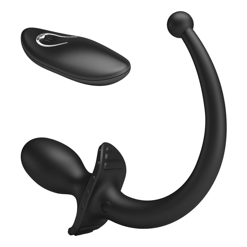 MR PLAY - VIBRATORE ANALE E PERINEO CON TELECOMANDO WIRELESS, NERO