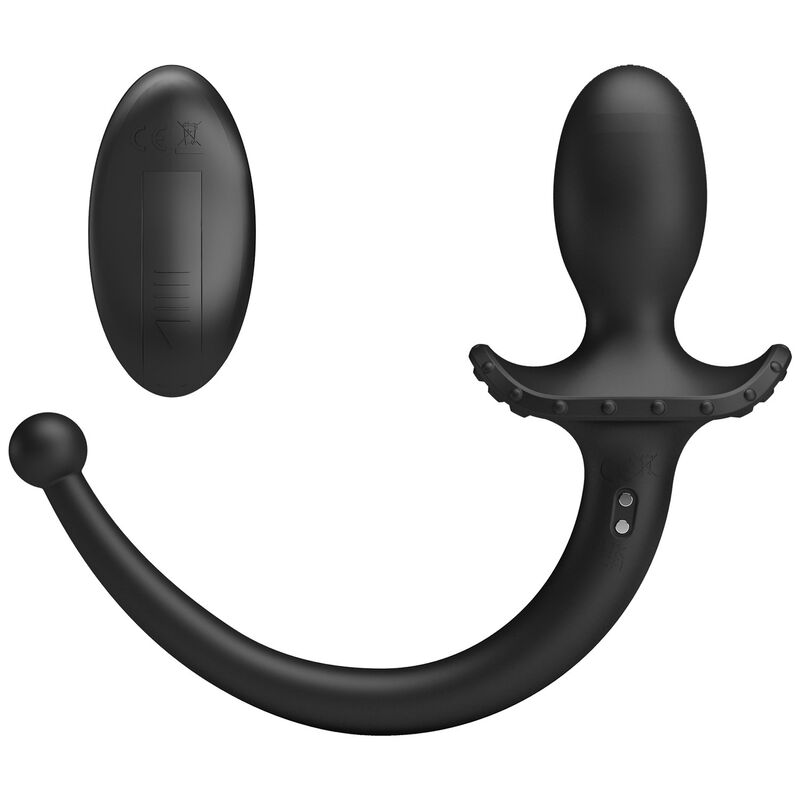 MR PLAY - VIBRATORE ANALE E PERINEO CON TELECOMANDO WIRELESS, NERO