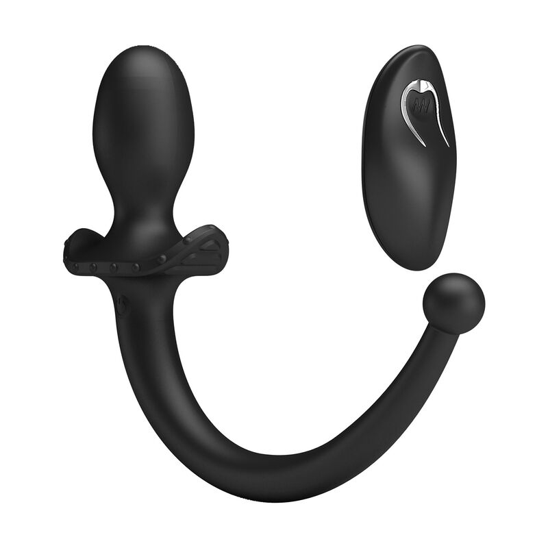 MR PLAY - VIBRATORE ANALE E PERINEO CON TELECOMANDO WIRELESS, NERO