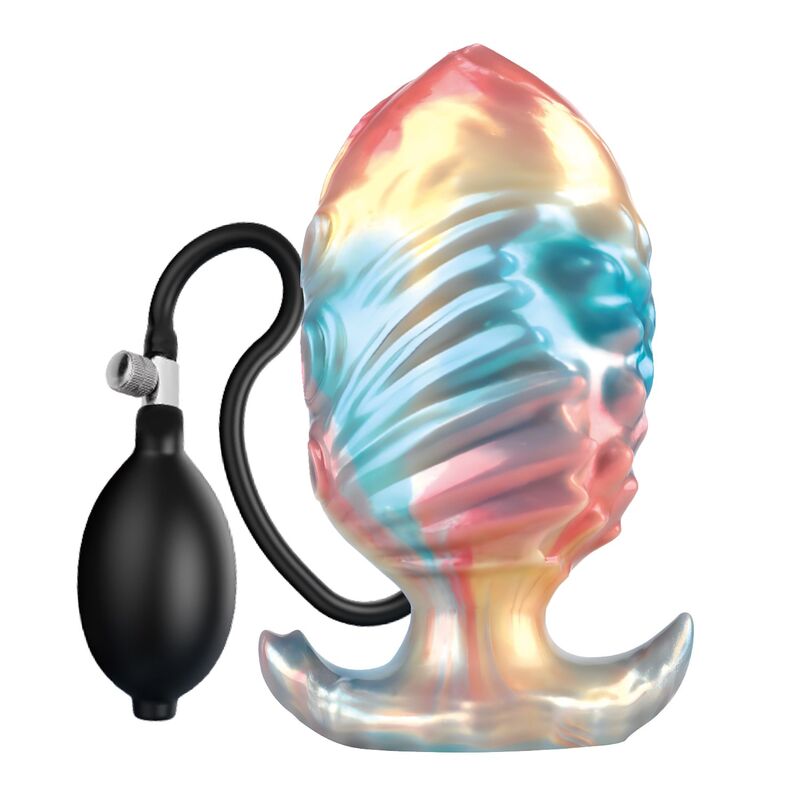 PLUG ANALE GONFIABILE FANTASY, SILICONE PREMIUM TRICOLORE