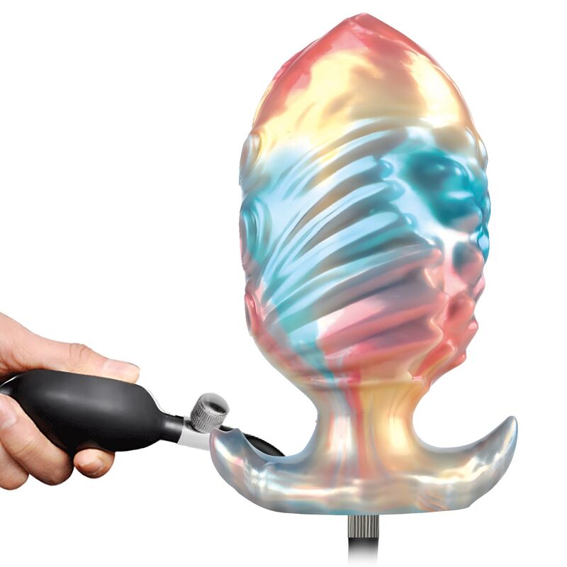 PLUG ANALE GONFIABILE FANTASY, SILICONE PREMIUM TRICOLORE