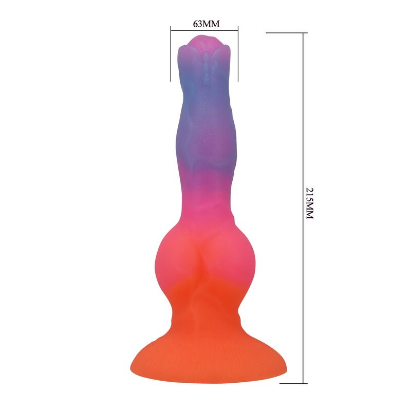 DILDO FANTASY HERCULES, SILICONE PREMIUM, BASE A VENTOSA
