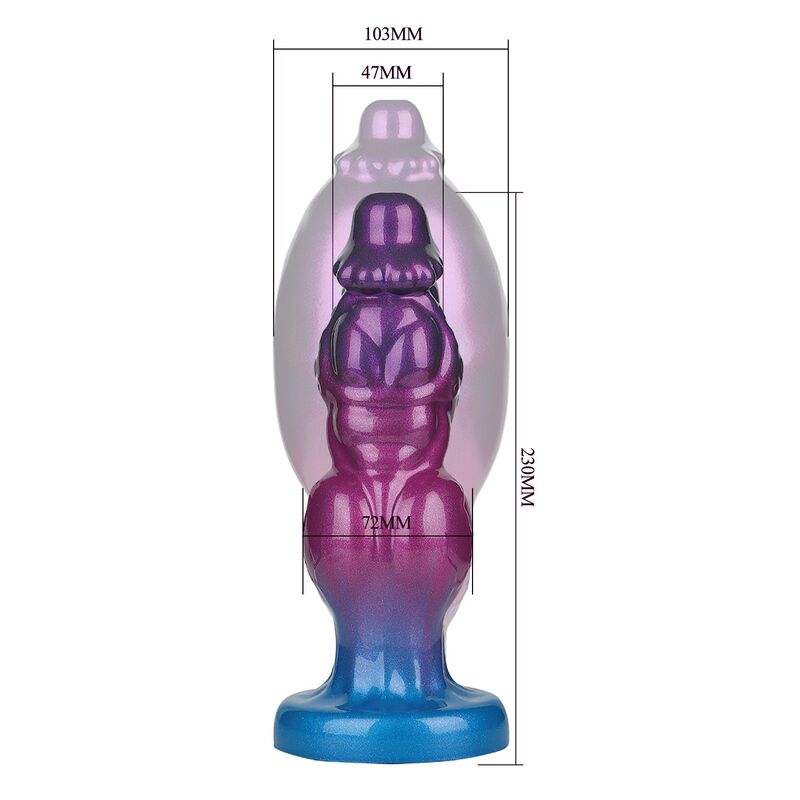 DILDO GONFIABILE FANTASY BICOLORE, SILICONE PREMIUM, SISTEMA ESPANDIBILE CON POMPA MANUALE