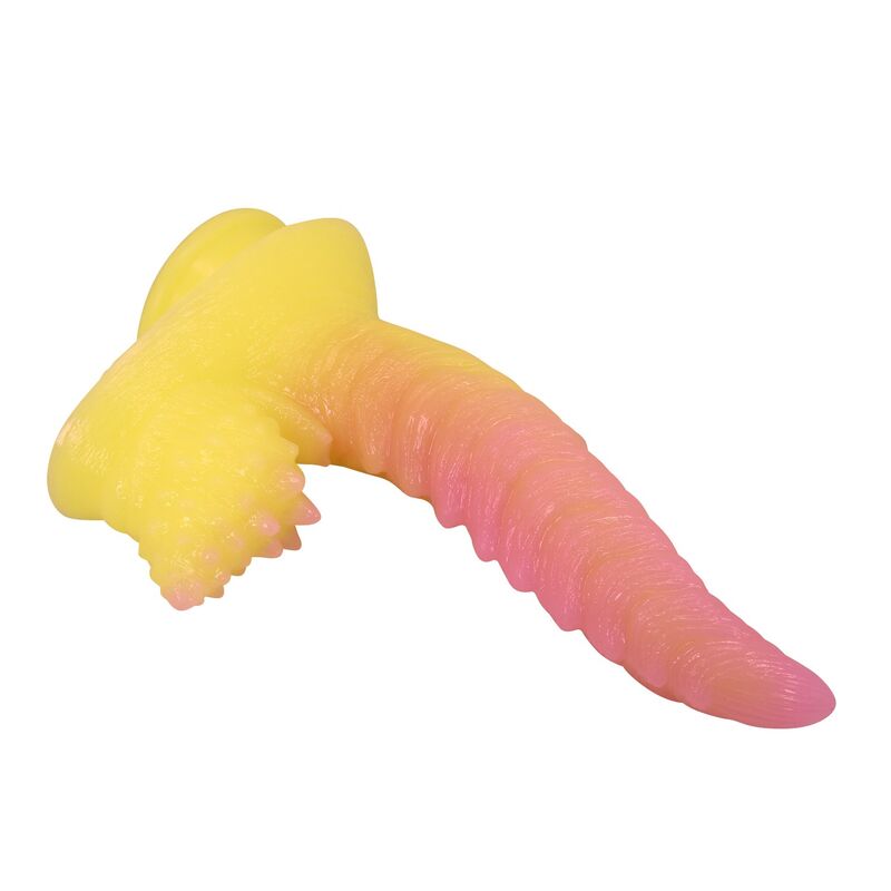 DILDO FANTASY MOSTRO ONDULATO, VENTOSA POTENTE, SILICONE PREMIUM