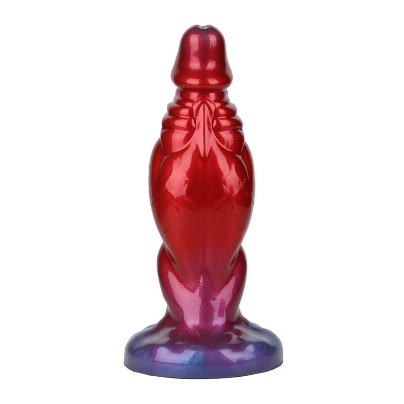 DILDO GONFIABILE, SILICONE BICOLORE, BASE VENTOSA