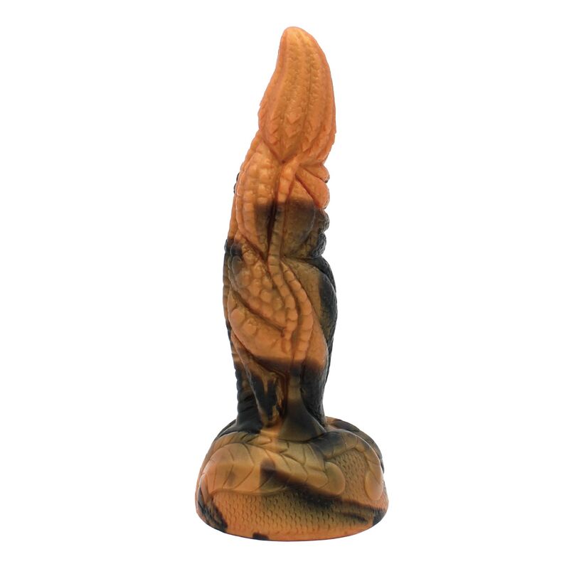 DILDO FANTASY DINOSAURO, SILICONE PREMIUM, BASE A VENTOSA