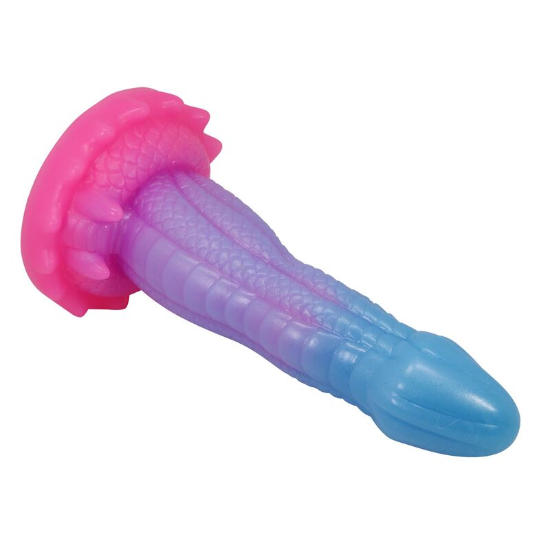 POWER MONSTERS - DILDO VOID PYTHON FANTASY CON VENTOSA 20,5 CM Ø 5,2 CM BLU, VIOLA E ROSA