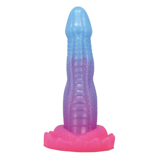 POWER MONSTERS - DILDO VOID PYTHON FANTASY CON VENTOSA 20,5 CM Ø 5,2 CM BLU, VIOLA E ROSA