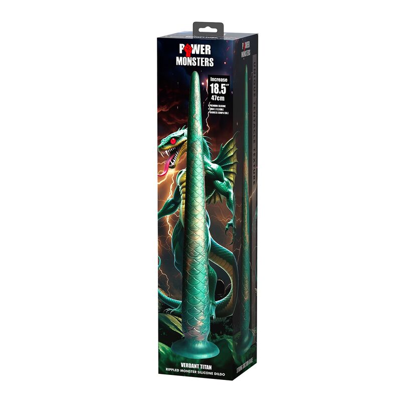 DILDO FANTASY, SILICONE BICOLORE, 47 CM