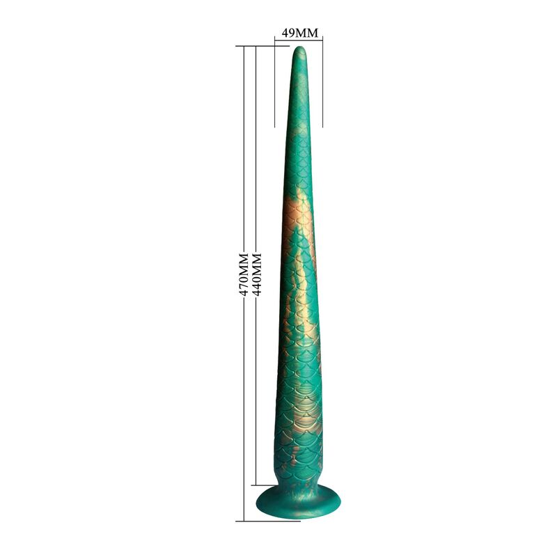 DILDO FANTASY, SILICONE BICOLORE, 47 CM