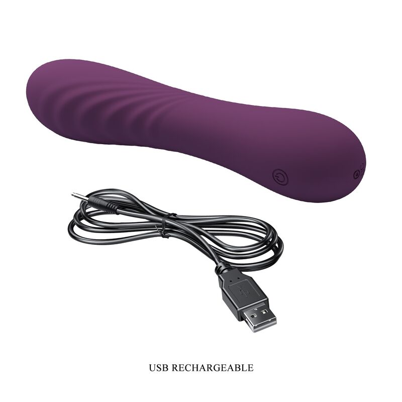 VIBRATORE RICARICABILE, 10 FUNZIONI, DESIGN ERGONOMICO VIOLA