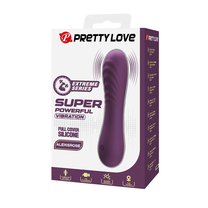 VIBRATORE RICARICABILE, 10 FUNZIONI, DESIGN ERGONOMICO VIOLA