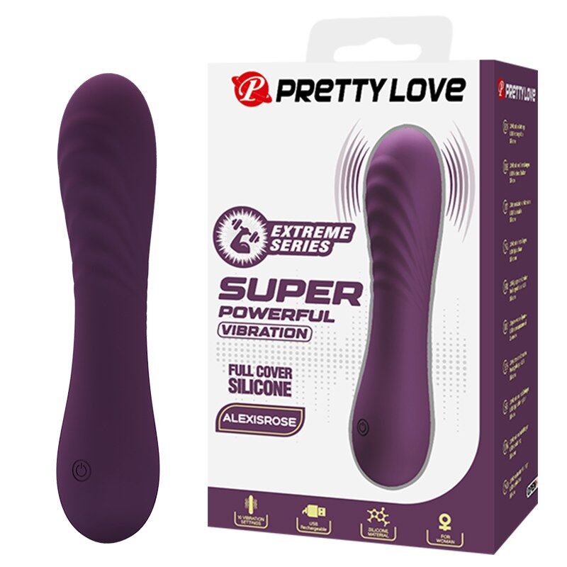 VIBRATORE RICARICABILE, 10 FUNZIONI, DESIGN ERGONOMICO VIOLA