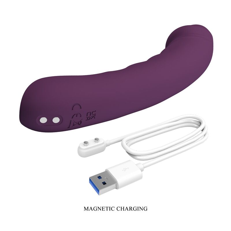 VIBRATORE RICARICABILE, 10 FUNZIONI, DESIGN ERGONOMICO VIOLA