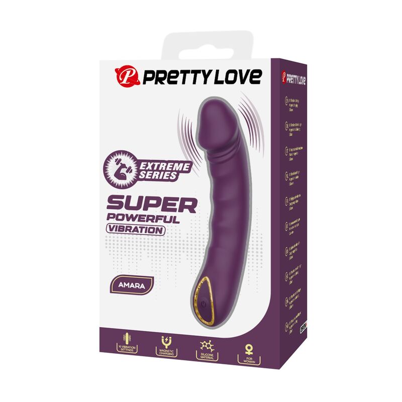VIBRATORE RICARICABILE, 10 FUNZIONI, DESIGN ERGONOMICO VIOLA