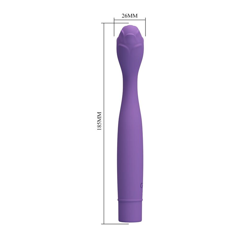 VIBRATORE FLESSIBILE, 10 FUNZIONI DI VIBRAZIONE, SILICONE MORBIDO VIOLA