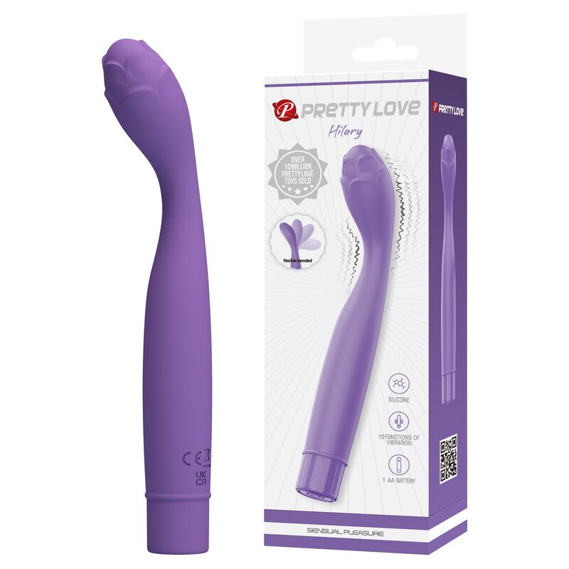 VIBRATORE FLESSIBILE, 10 FUNZIONI DI VIBRAZIONE, SILICONE MORBIDO VIOLA